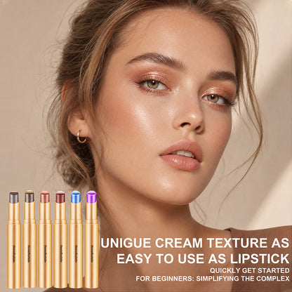 3 in 1 Easy Eyeshadow Stick for Beginners Waterproof Longwear Shimmer Makeup Set