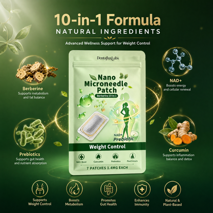 Dentafluxlabs® 10‑in‑1 Nano Microneedle Patch