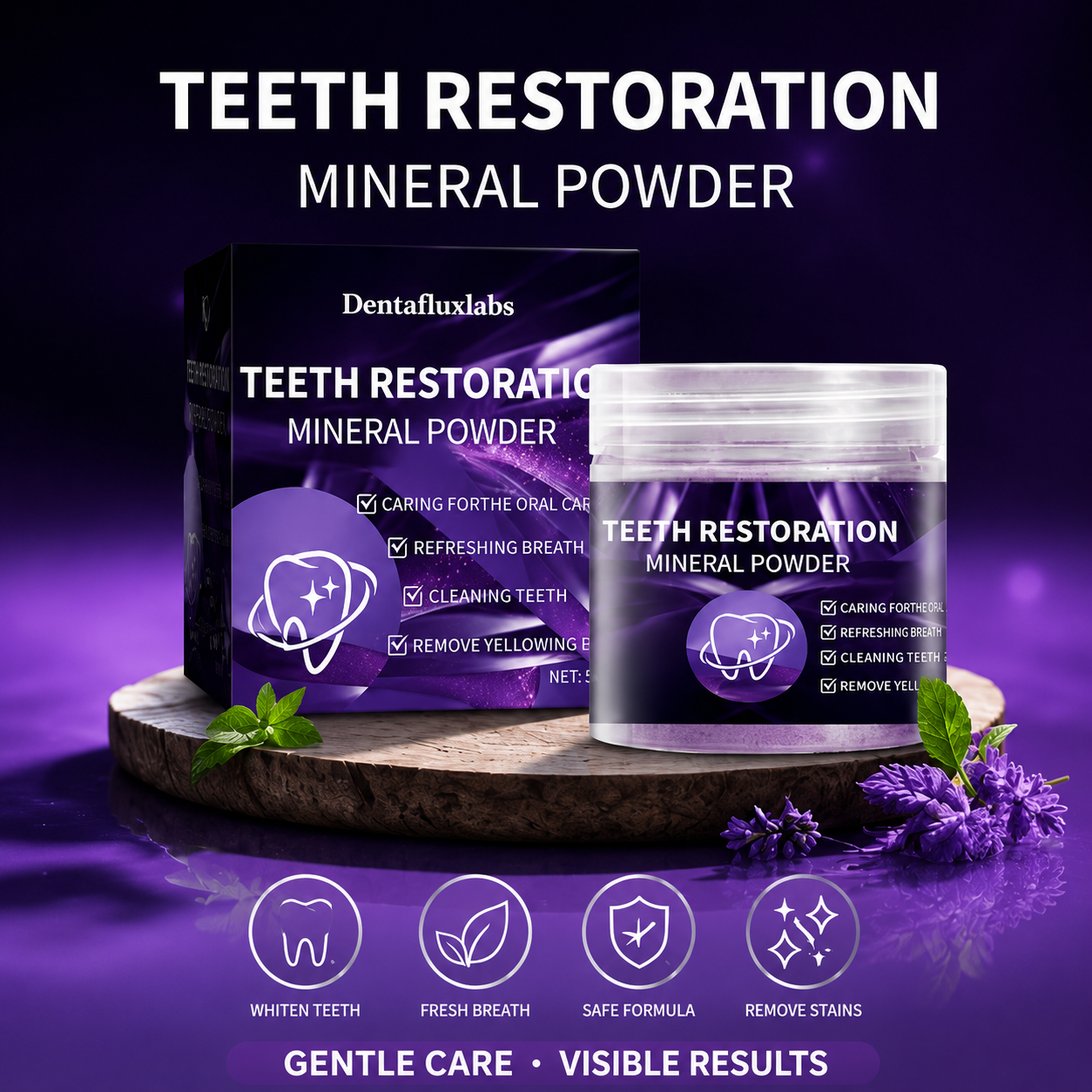 Dentafluxlabs® REMINERALIZE • REPAIR • PROTECT Advanced Mineral Powder For Enamel & Gum Support