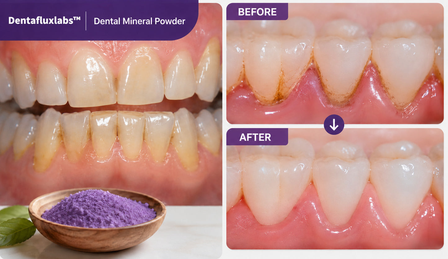 Dentafluxlabs® REMINERALIZE • REPAIR • PROTECT Advanced Mineral Powder For Enamel & Gum Support