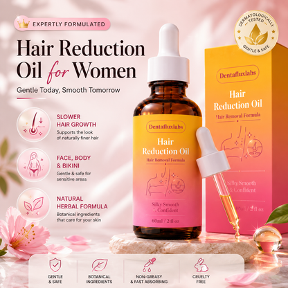 🔥LAST DAY 60% OFF  Dentafluxlabs Hair Reduction Oil 60 ml – Permanent Hair Removal Oil
