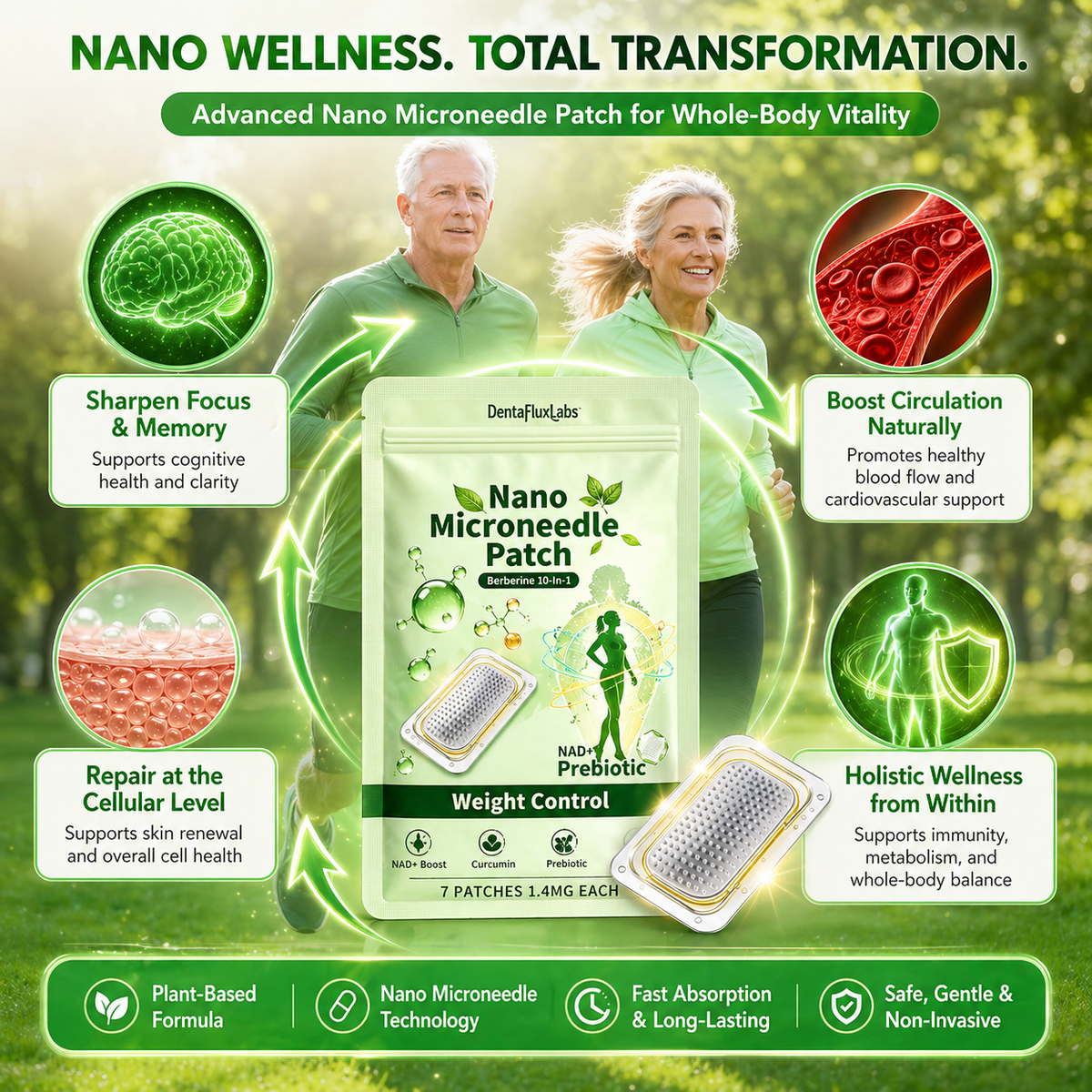 2026 Breakthrough: Lose Stubborn Fat While Keeping Skin Tight – New Dentafluxlabs® Berberine 10-in-1 Nano Microneedle Patch