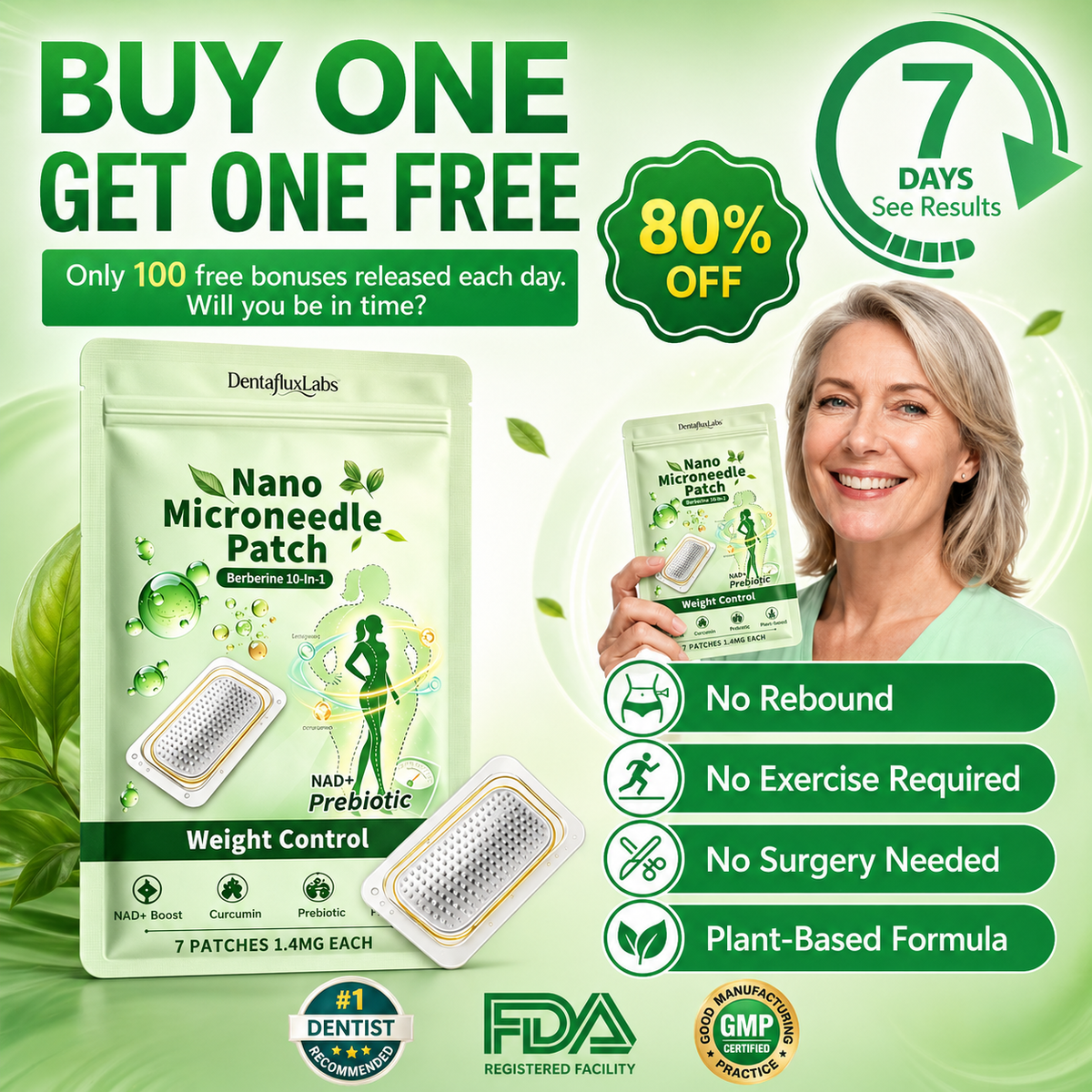 2026 Breakthrough: Lose Stubborn Fat While Keeping Skin Tight – New Dentafluxlabs® Berberine 10-in-1 Nano Microneedle Patch