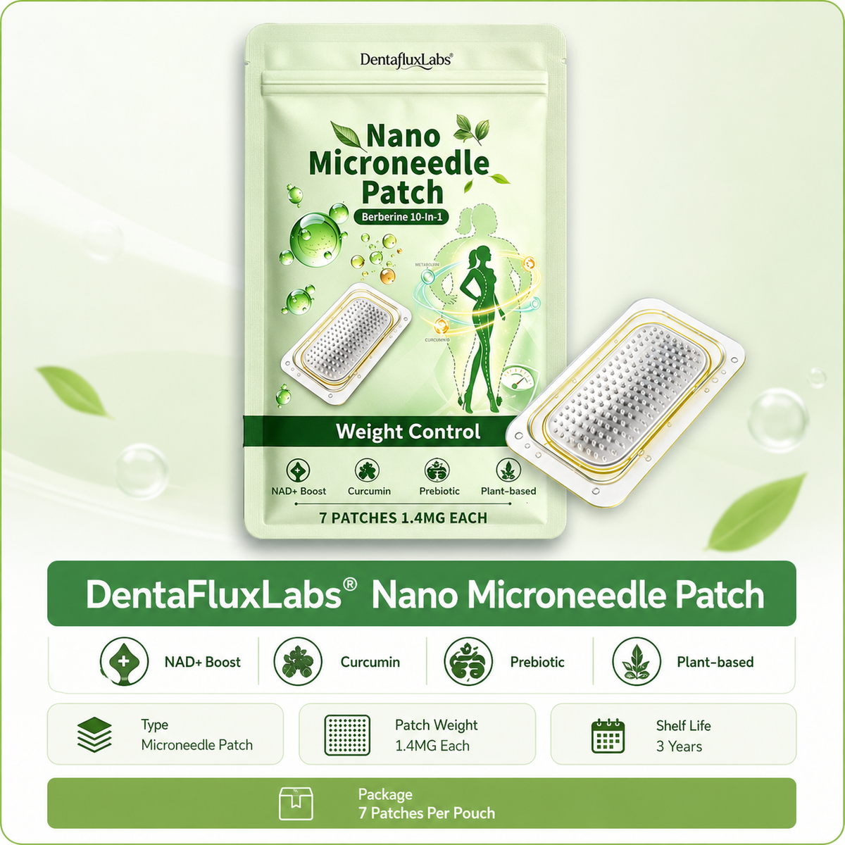 2026 Breakthrough: Lose Stubborn Fat While Keeping Skin Tight – New Dentafluxlabs® Berberine 10-in-1 Nano Microneedle Patch