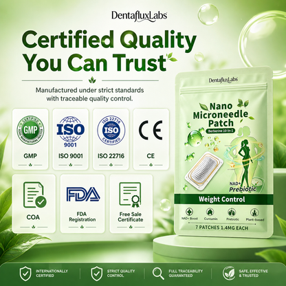 2026 Breakthrough: Lose Stubborn Fat While Keeping Skin Tight – New Dentafluxlabs® Berberine 10-in-1 Nano Microneedle Patch