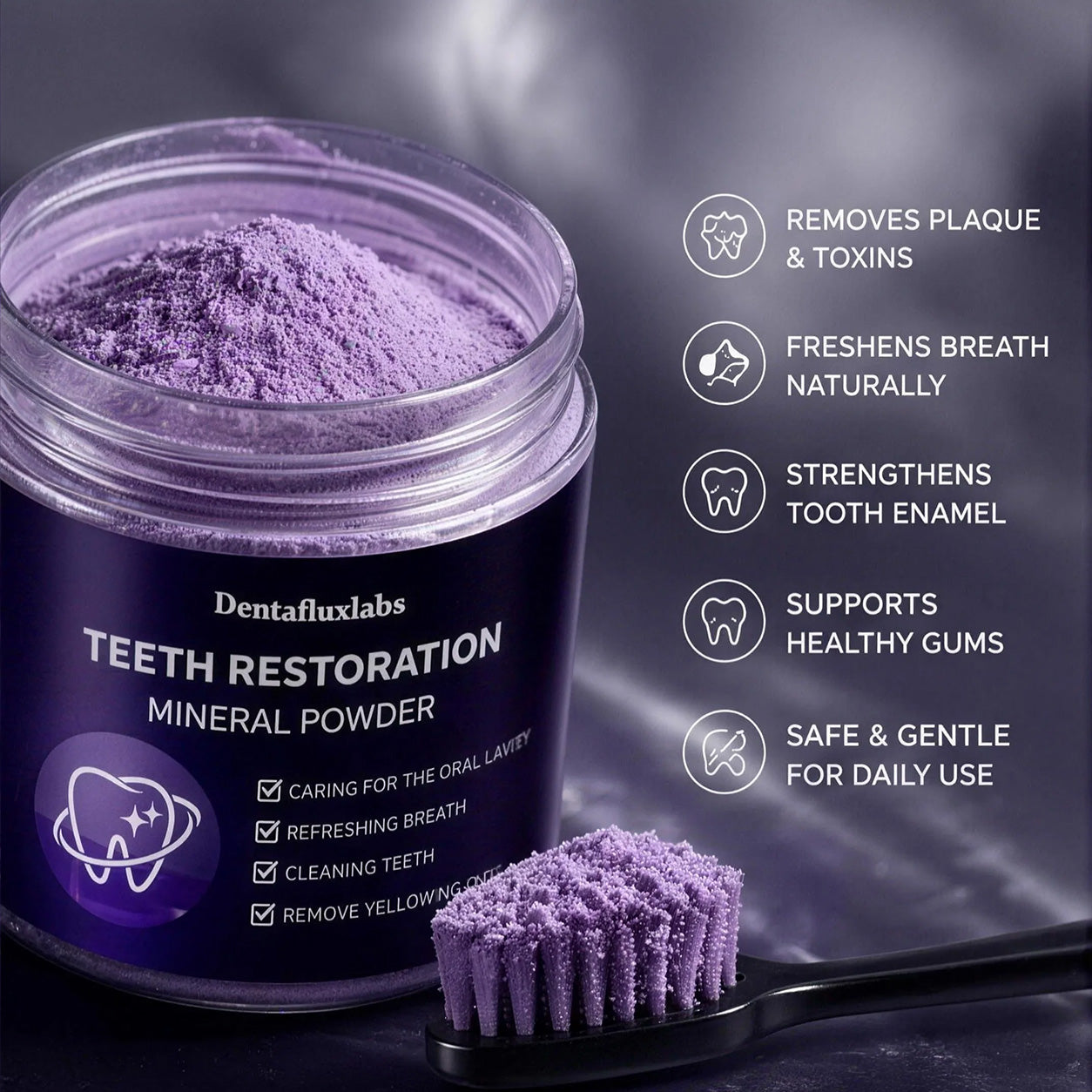 Dentafluxlabs® REMINERALIZE • REPAIR • PROTECT Advanced Mineral Powder For Enamel & Gum Support